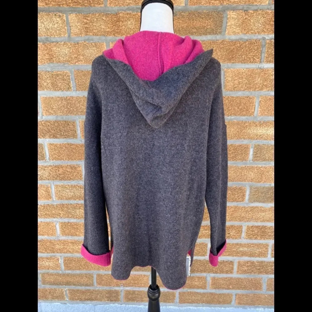 Chiaramente Open Front Hooded Cardigan Large - Picture 7 of 15
